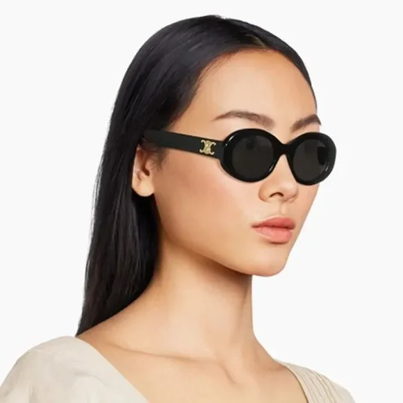 Celine Triomphe 52MM Oval Sunglasses NWT - Picture 1 of 12